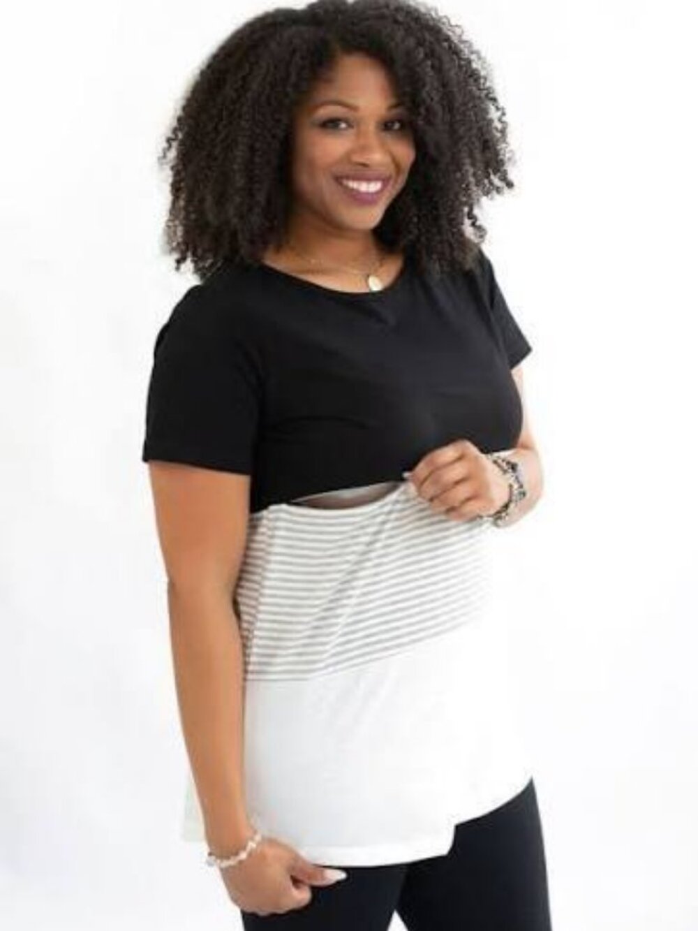 Nursing Queen Color Block Short Sleeve Tee